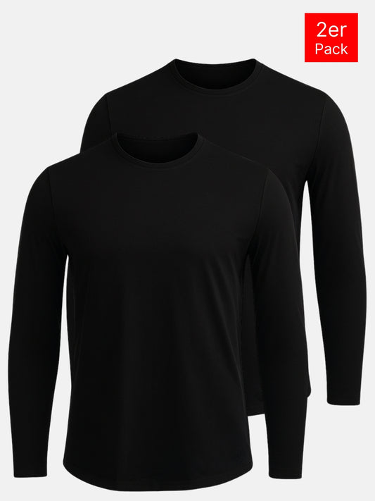 Tazzio Herren Langarmshirt 2er-Pack E108