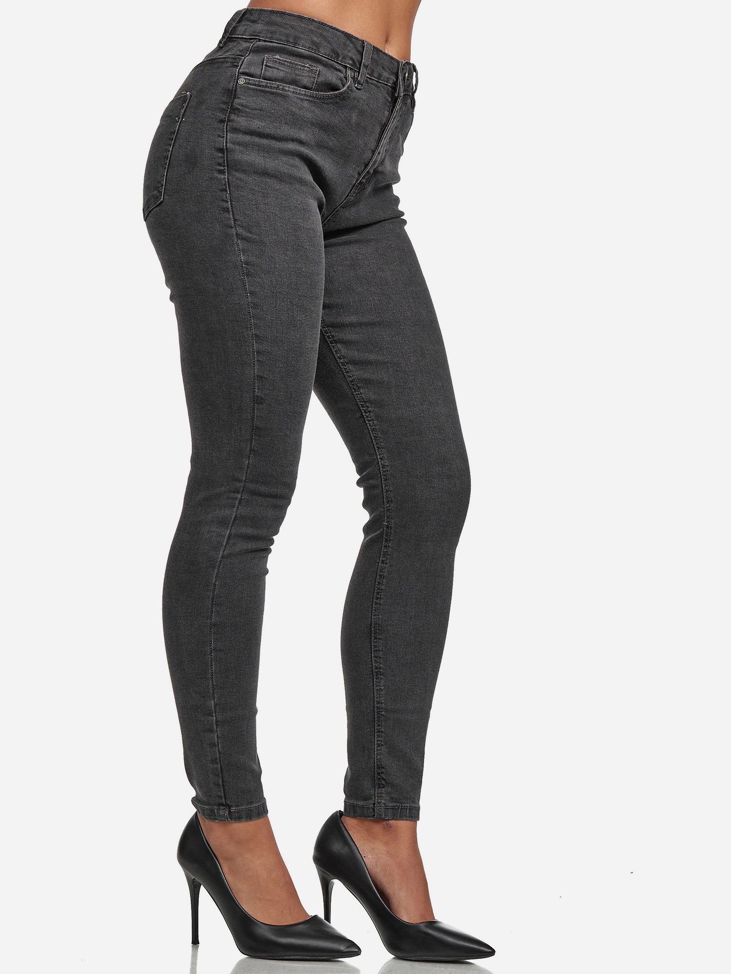 Jean skinny taille haute pour femme Tazzio F101