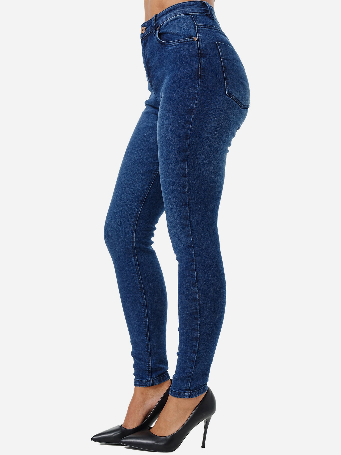 Jean skinny taille haute pour femme Tazzio F101