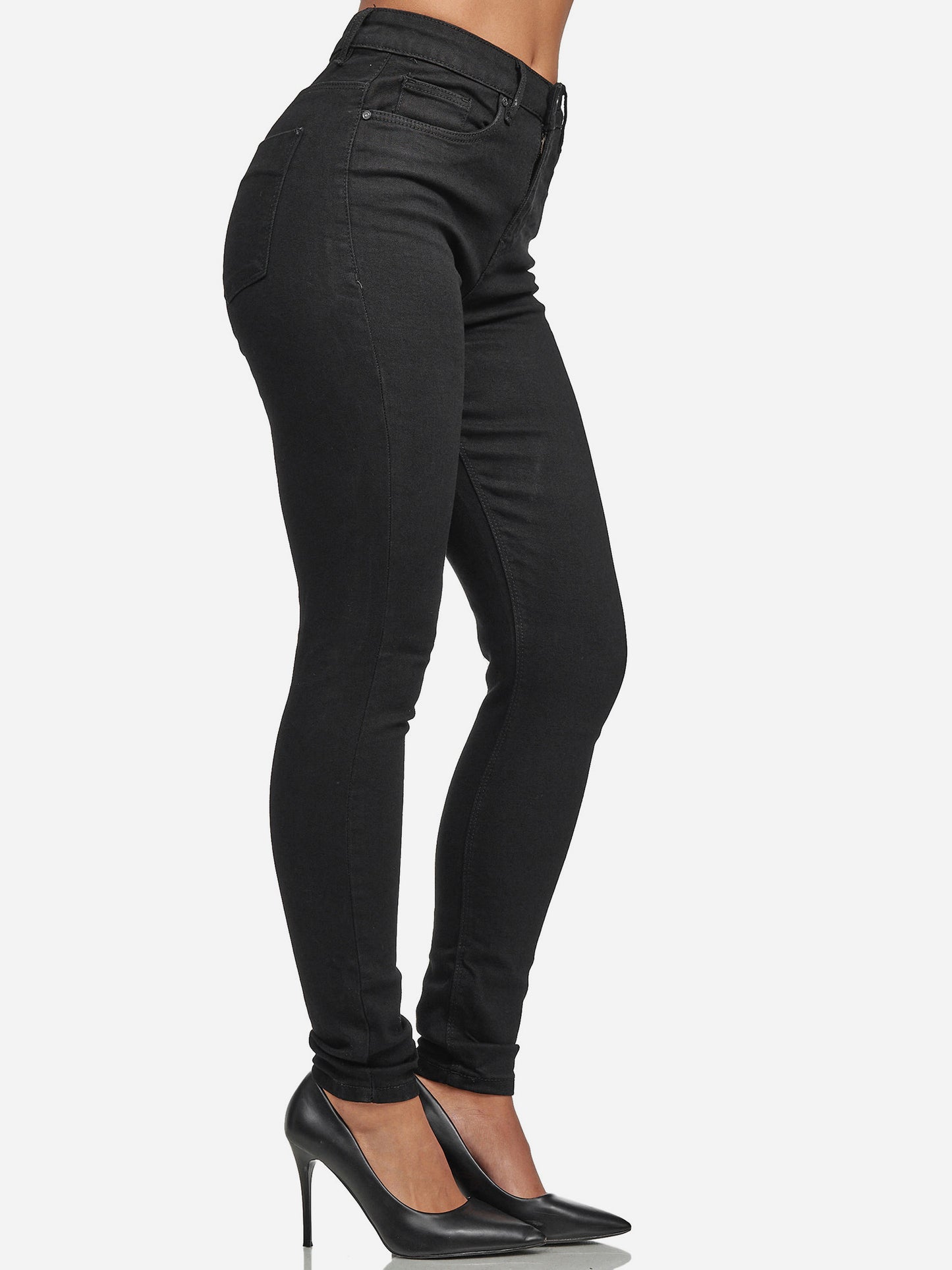 Jean skinny taille haute pour femme Tazzio F101