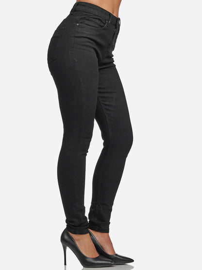 Jean skinny taille haute pour femme Tazzio F101