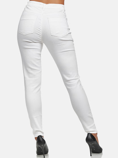 Jean skinny taille haute pour femme Tazzio F101