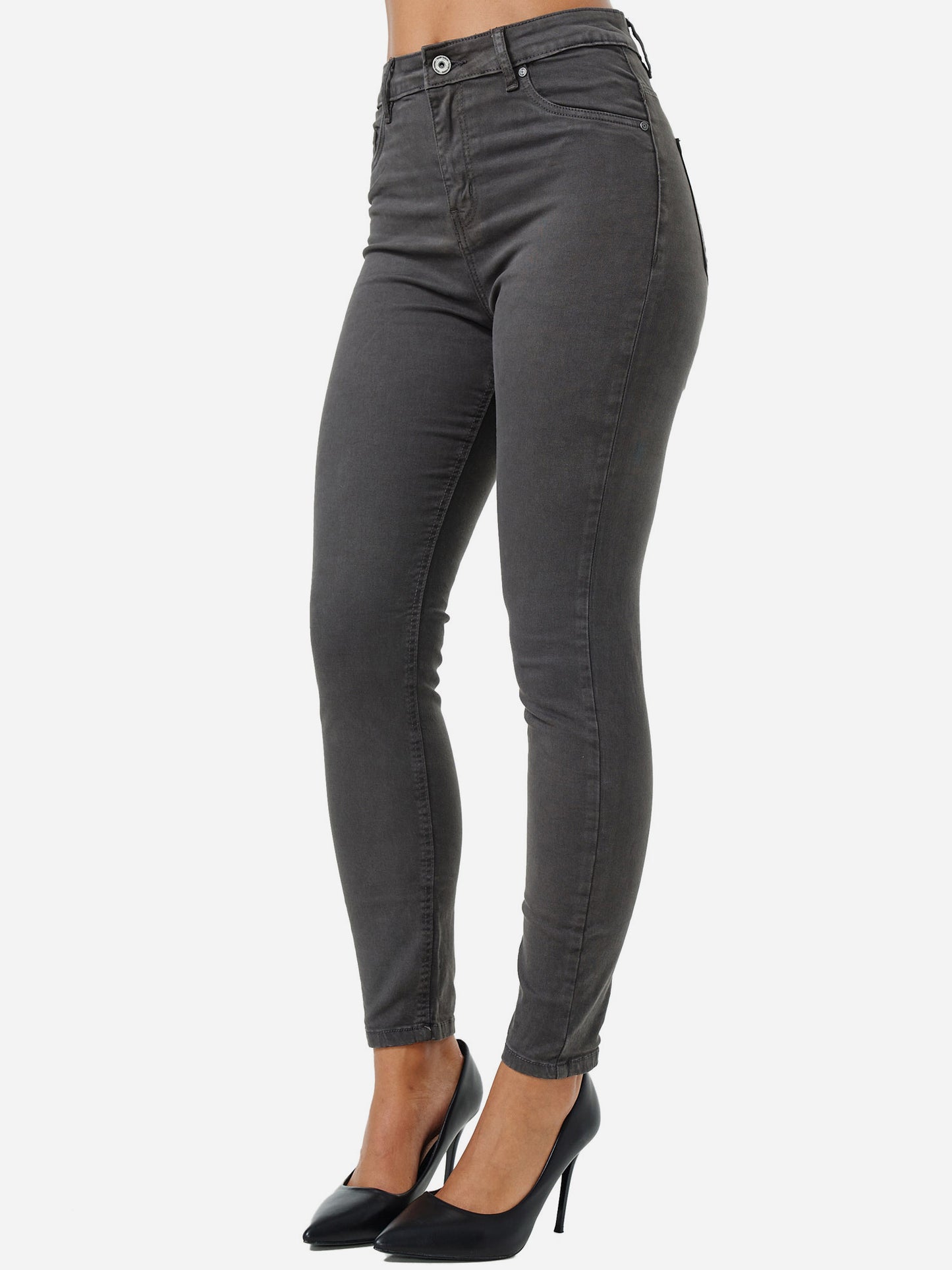Jean skinny taille haute pour femme Tazzio F103