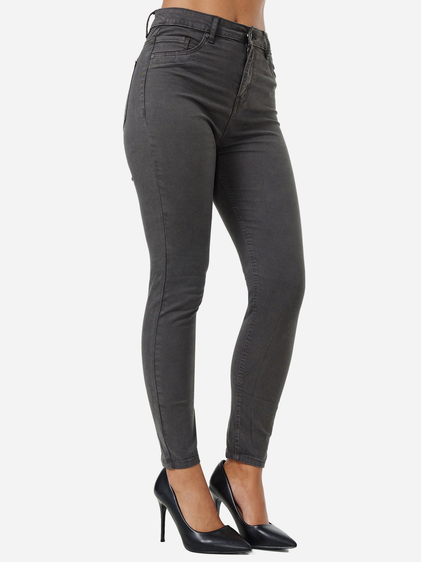 Jean skinny taille haute pour femme Tazzio F103