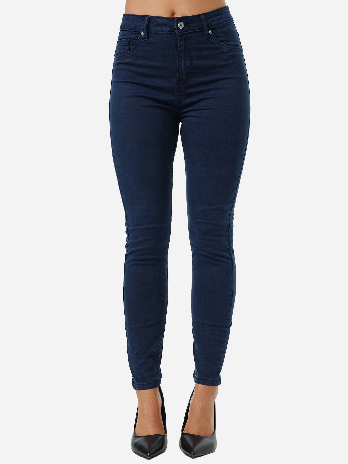 Jean skinny taille haute pour femme Tazzio F103