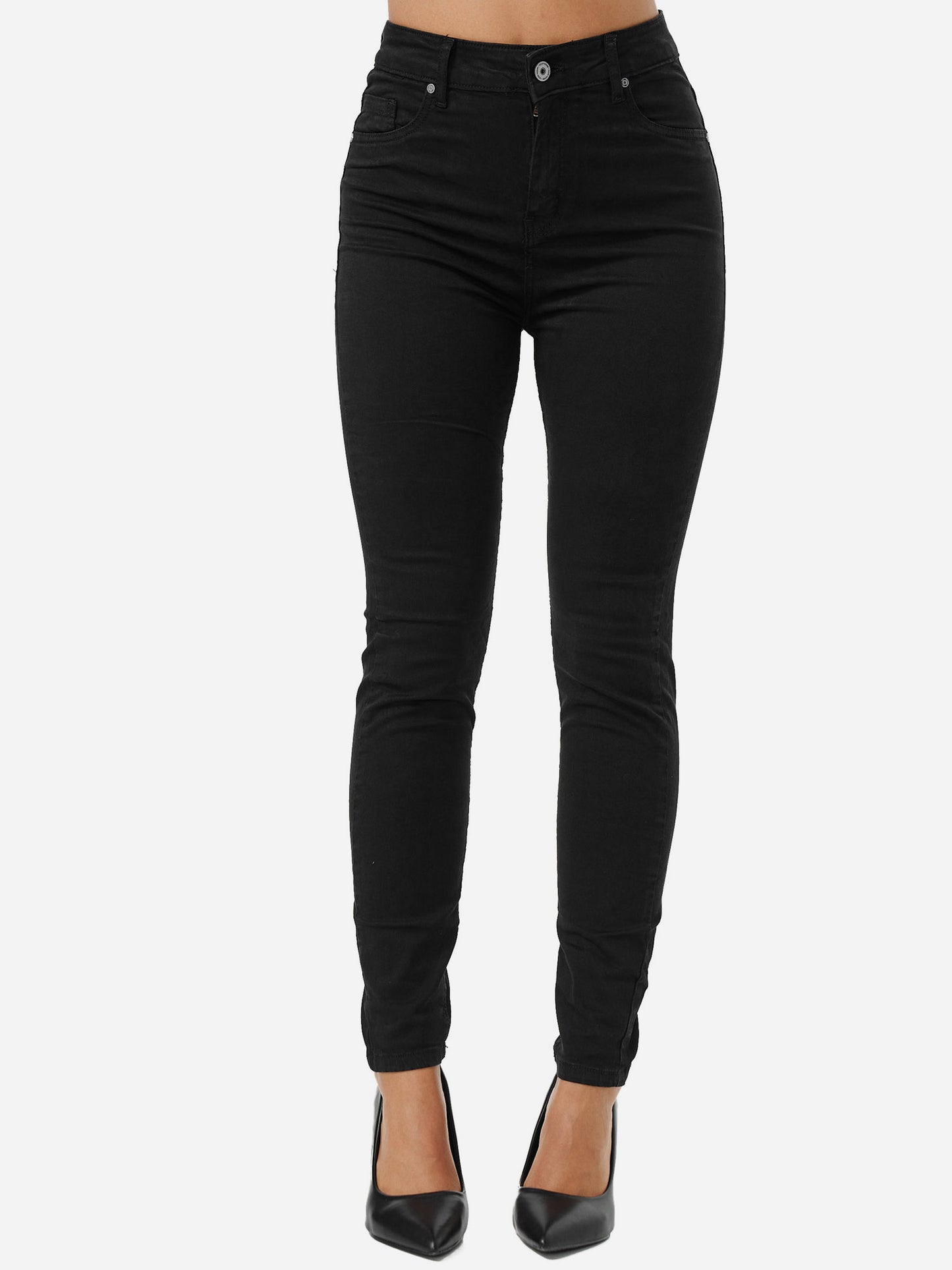 Jean skinny taille haute pour femme Tazzio F103