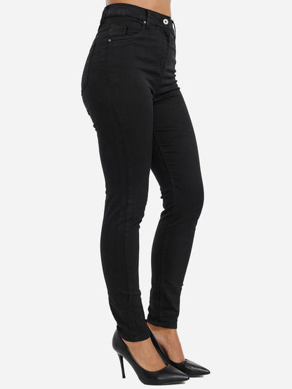 Jean skinny taille haute pour femme Tazzio F103