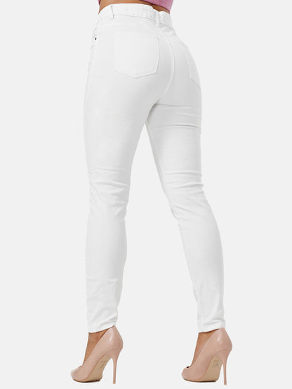 Jean skinny taille haute pour femme Tazzio F103