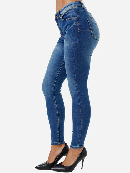 Tazzio Damen Skinny Fit Push Up Jeans F106