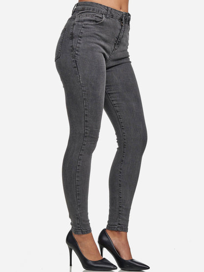 Jean skinny taille haute pour femme Tazzio F107