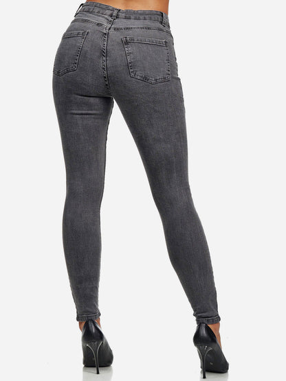 Jean skinny taille haute pour femme Tazzio F107