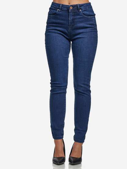 Jean skinny taille haute pour femme Tazzio F107