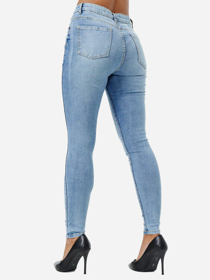 Jean skinny taille haute pour femme Tazzio F107
