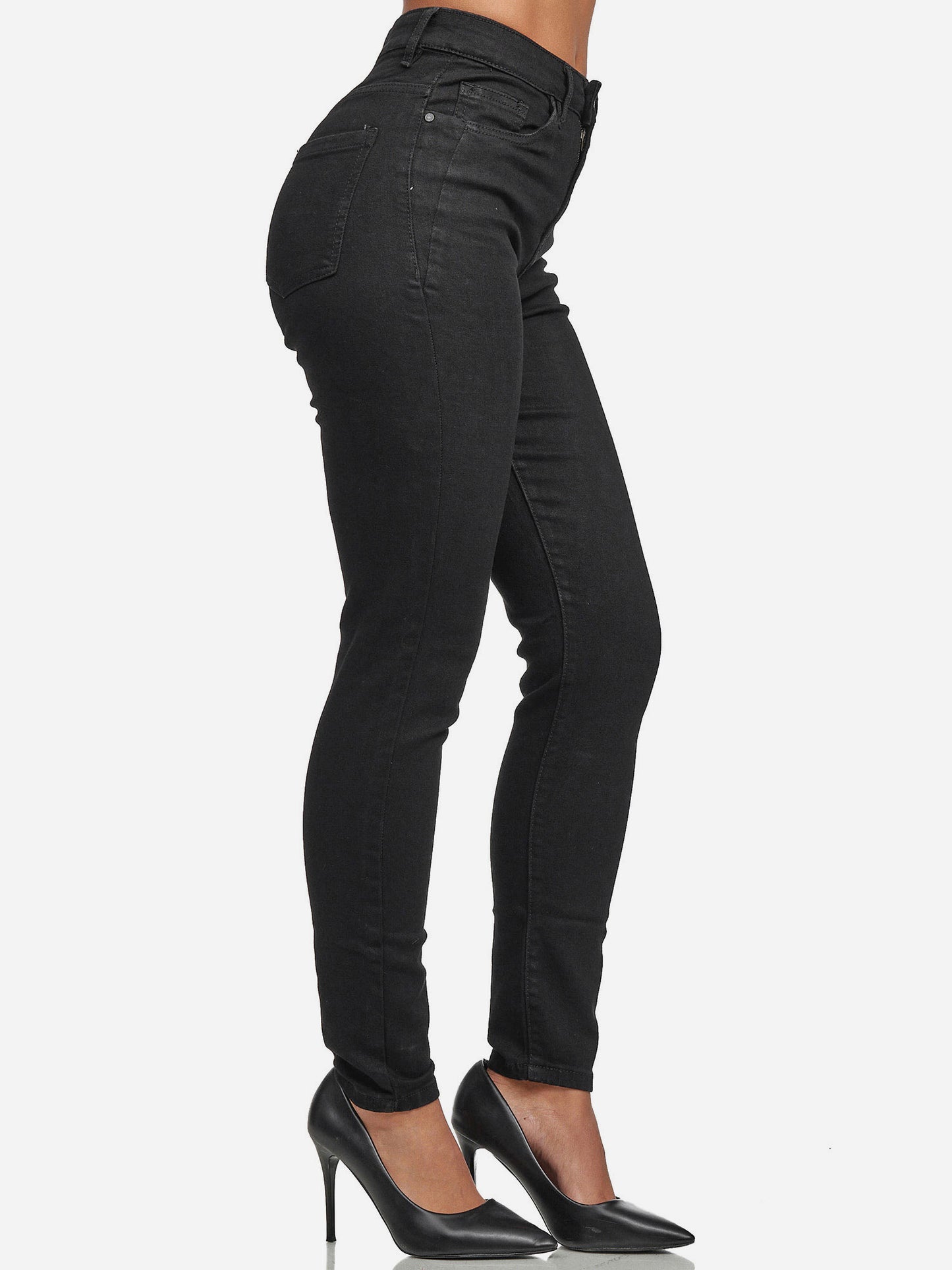 Jean skinny taille haute pour femme Tazzio F107