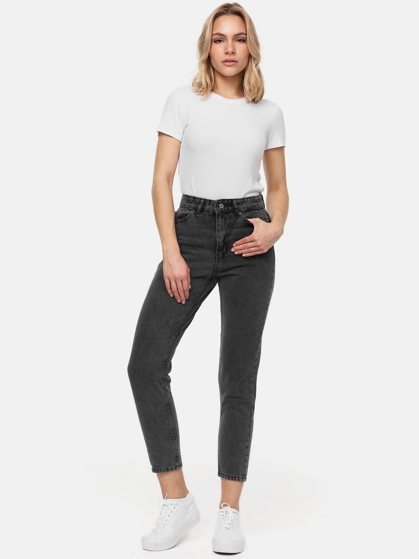 Tazzio Damen Mom Fit Jeans F129