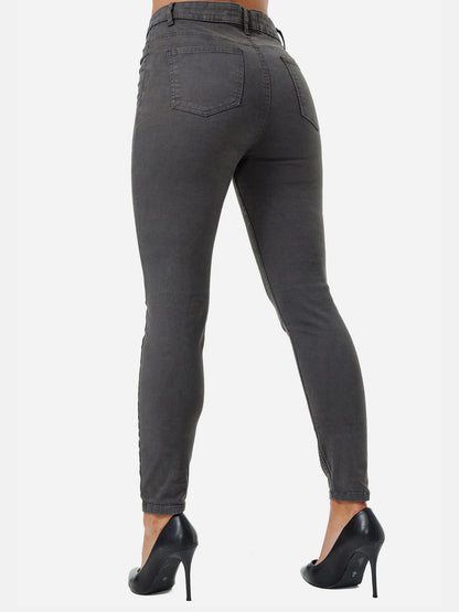 Jean skinny taille haute pour femme Tazzio F133