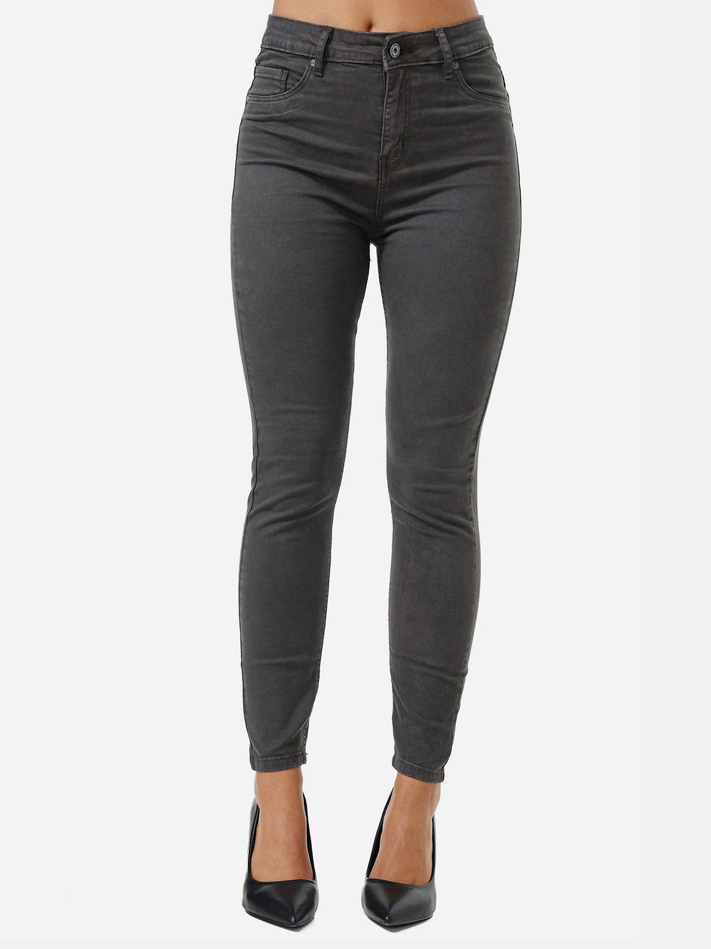 Jean skinny taille haute pour femme Tazzio F133
