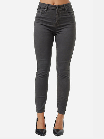 Jean skinny taille haute pour femme Tazzio F133