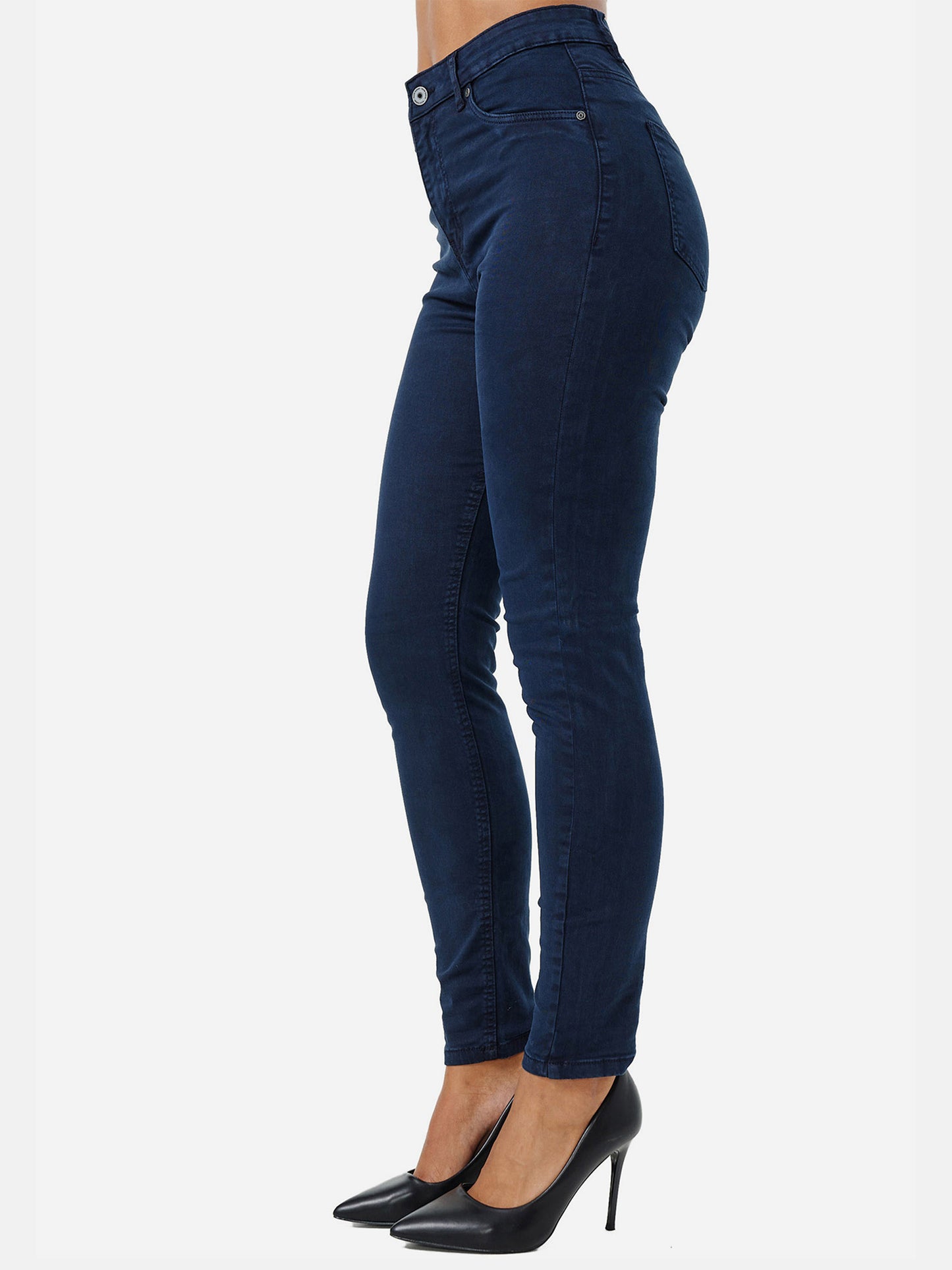 Jean skinny taille haute pour femme Tazzio F133