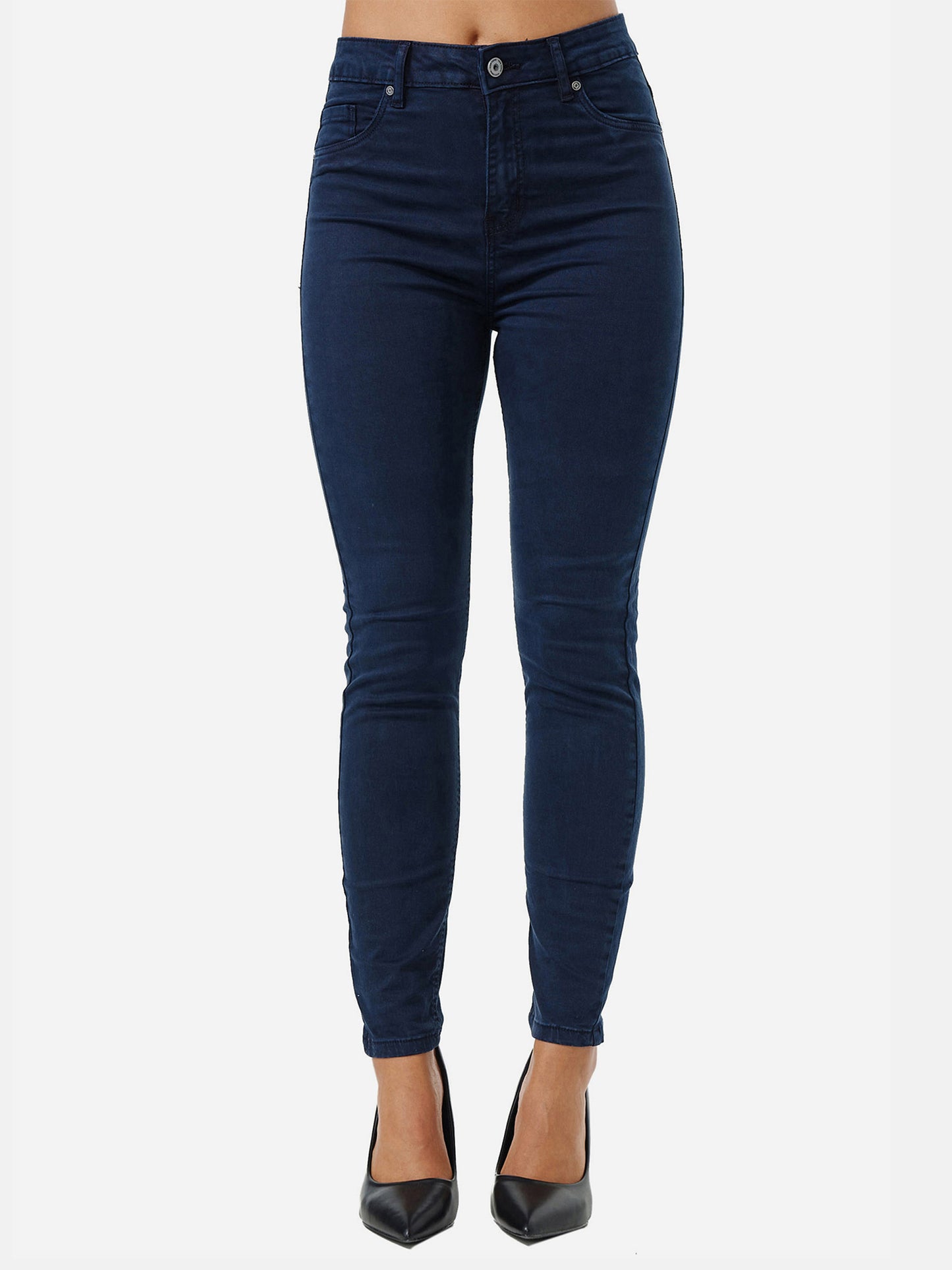 Jean skinny taille haute pour femme Tazzio F133