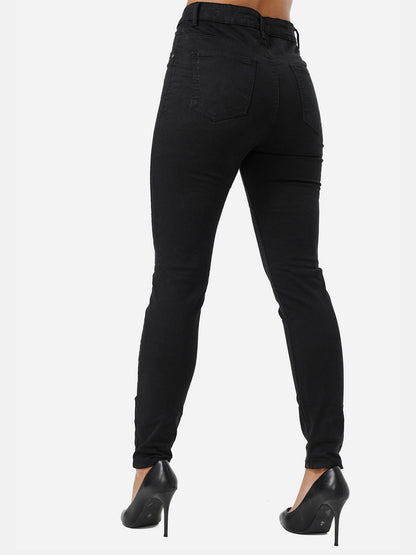 Jean skinny taille haute pour femme Tazzio F133