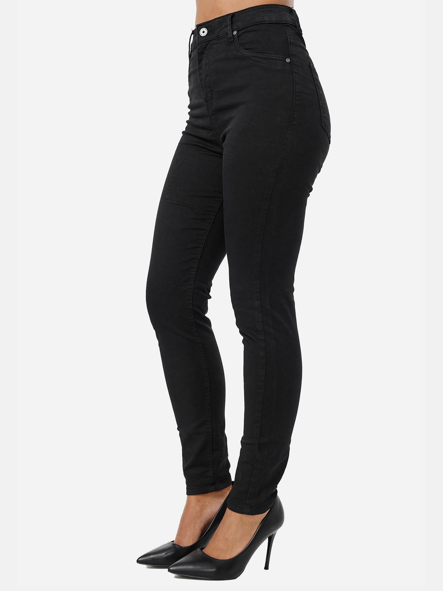 Jean skinny taille haute pour femme Tazzio F133