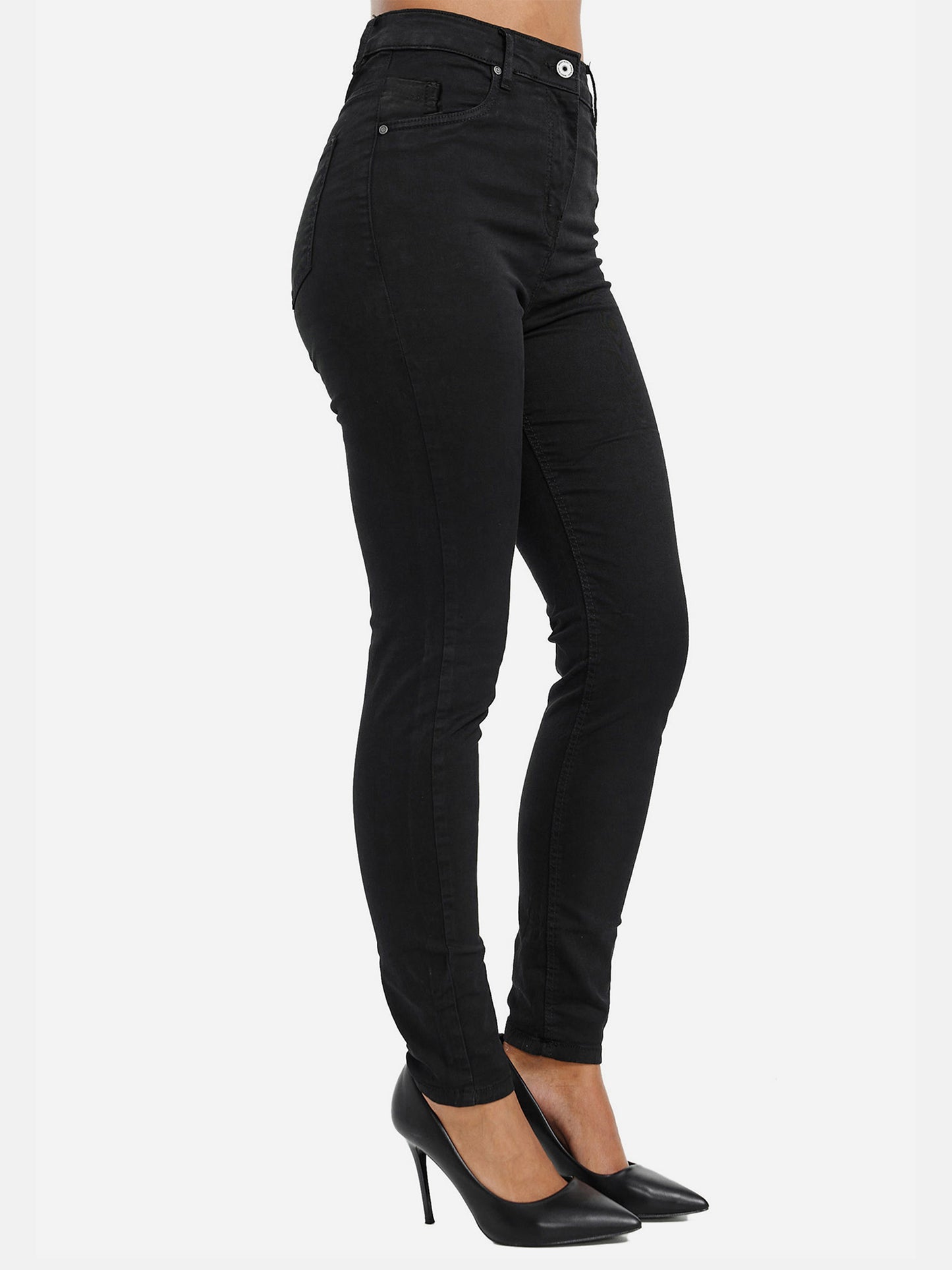 Jean skinny taille haute pour femme Tazzio F133