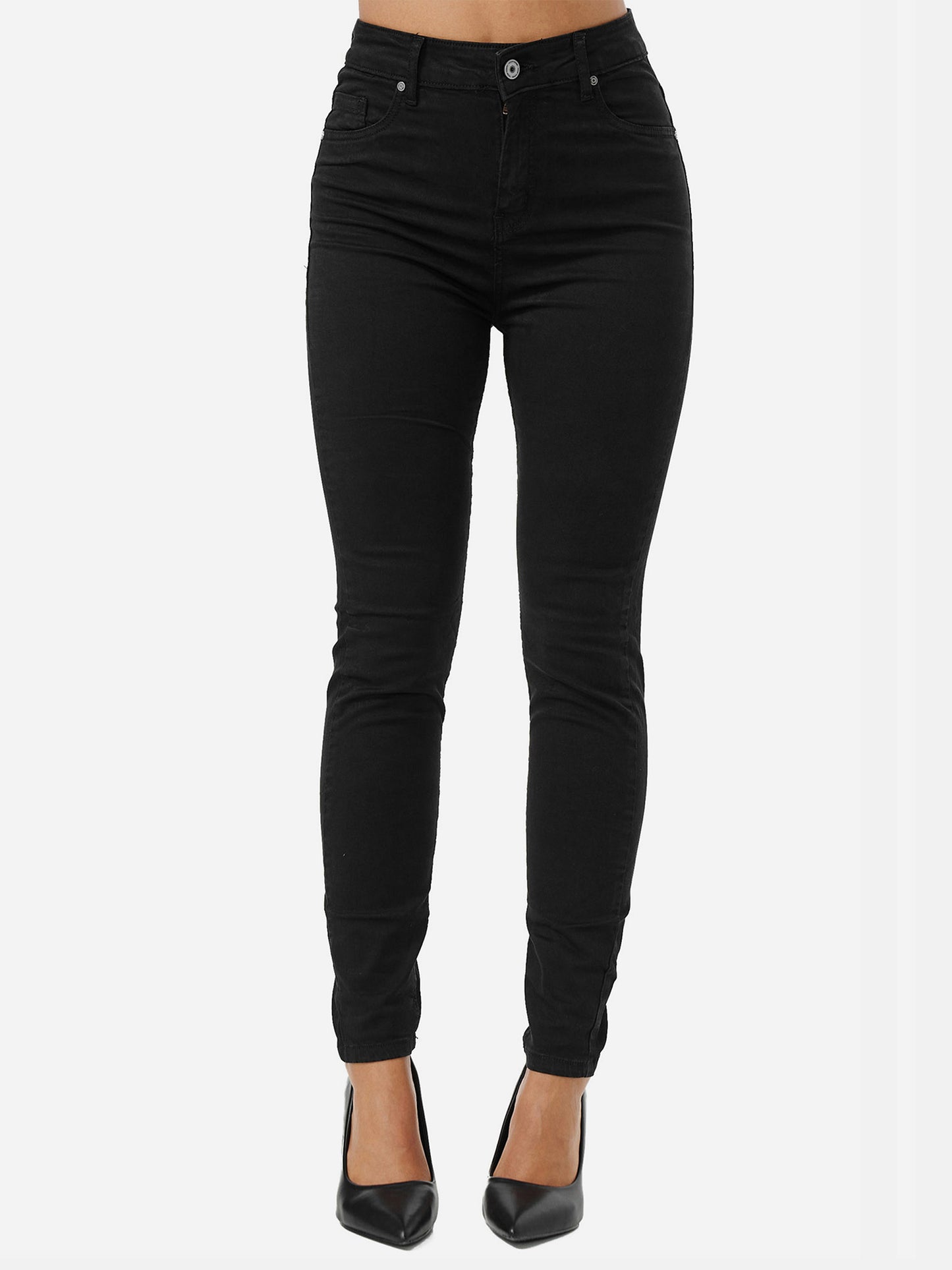 Jean skinny taille haute pour femme Tazzio F133