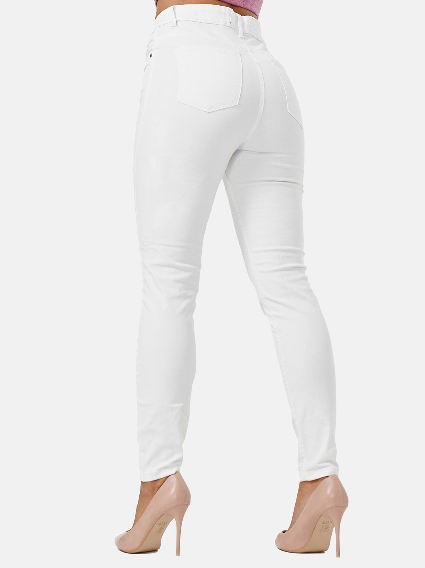 Jean skinny taille haute pour femme Tazzio F133