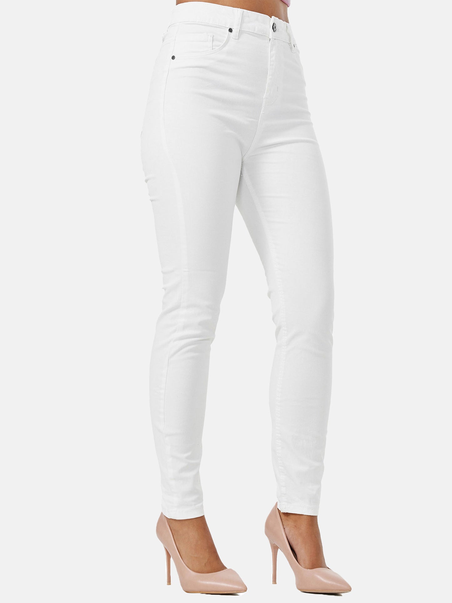 Jean skinny taille haute pour femme Tazzio F133