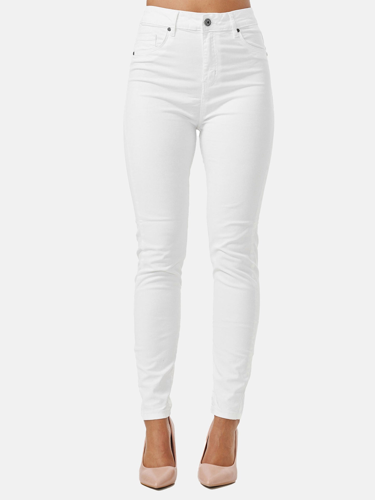 Jean skinny taille haute pour femme Tazzio F133