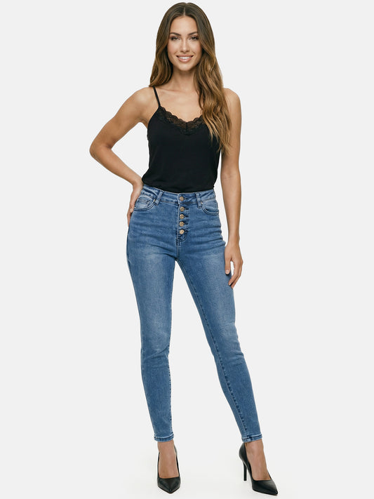 Tazzio Damen Skinny Fit Jeans F136