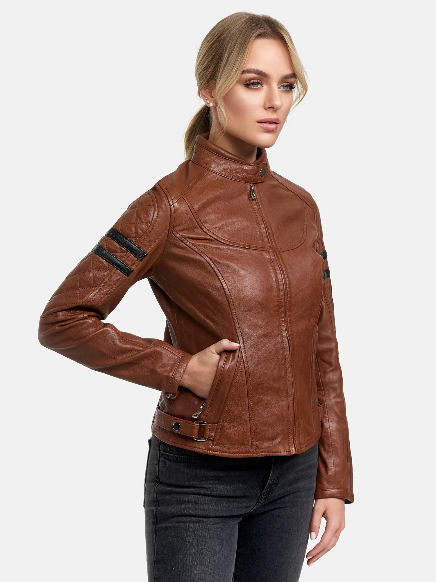 Tazzio Damen Lederjacke F513