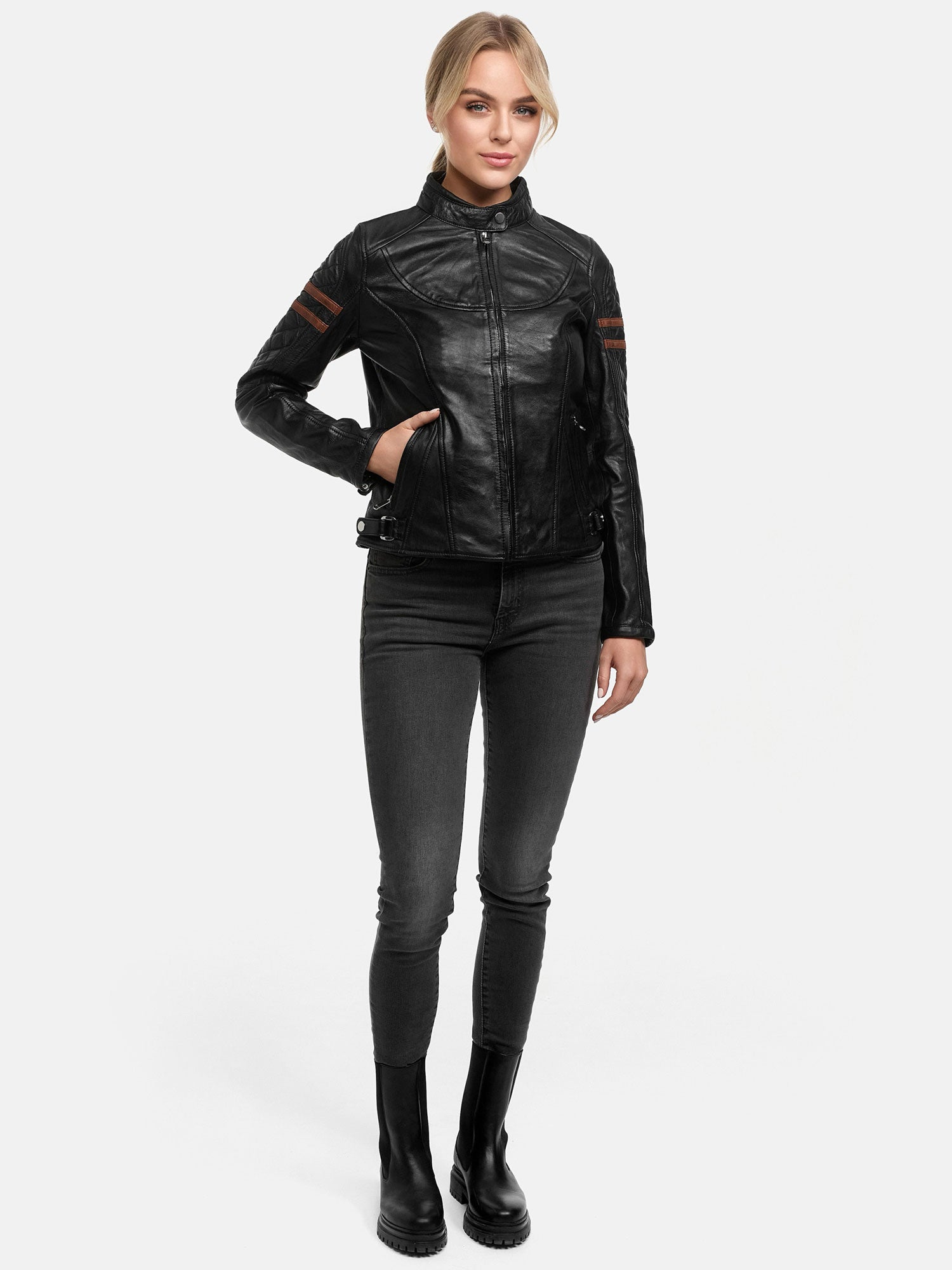 Tazzio Damen Lederjacke F513