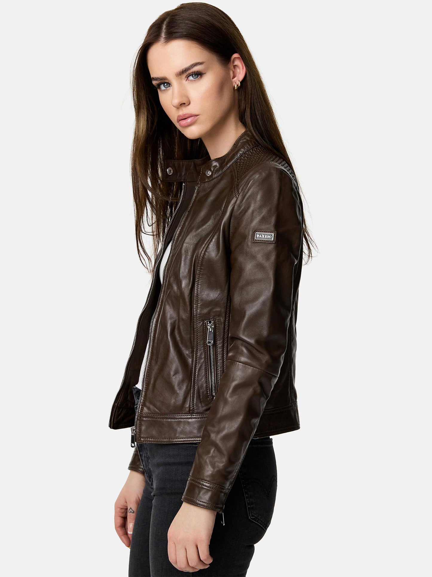 Veste en cuir pour femme Tazzio F520