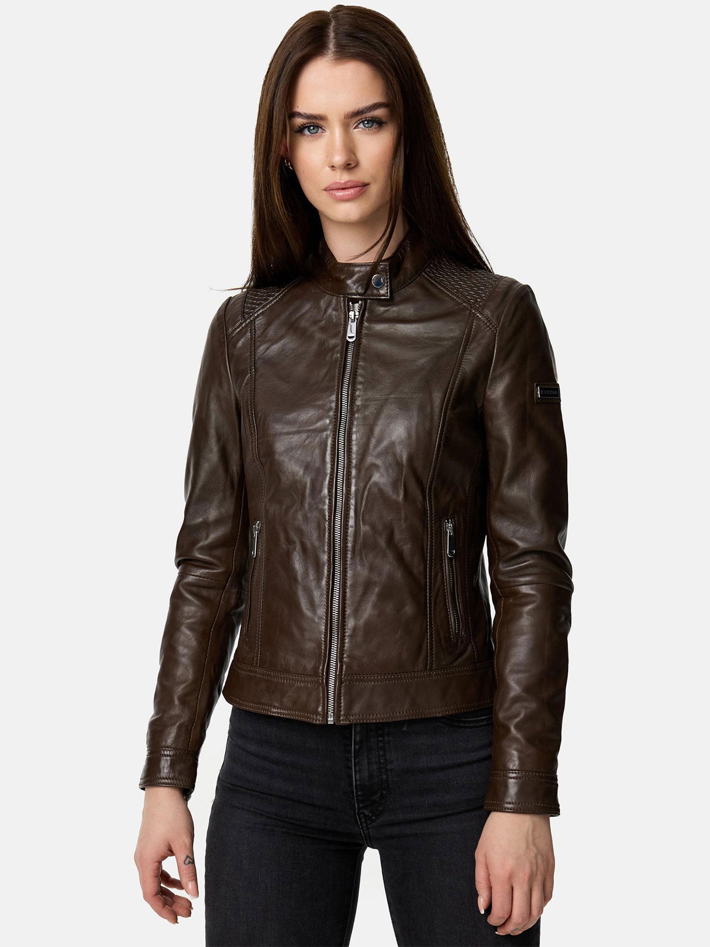 Veste en cuir pour femme Tazzio F520