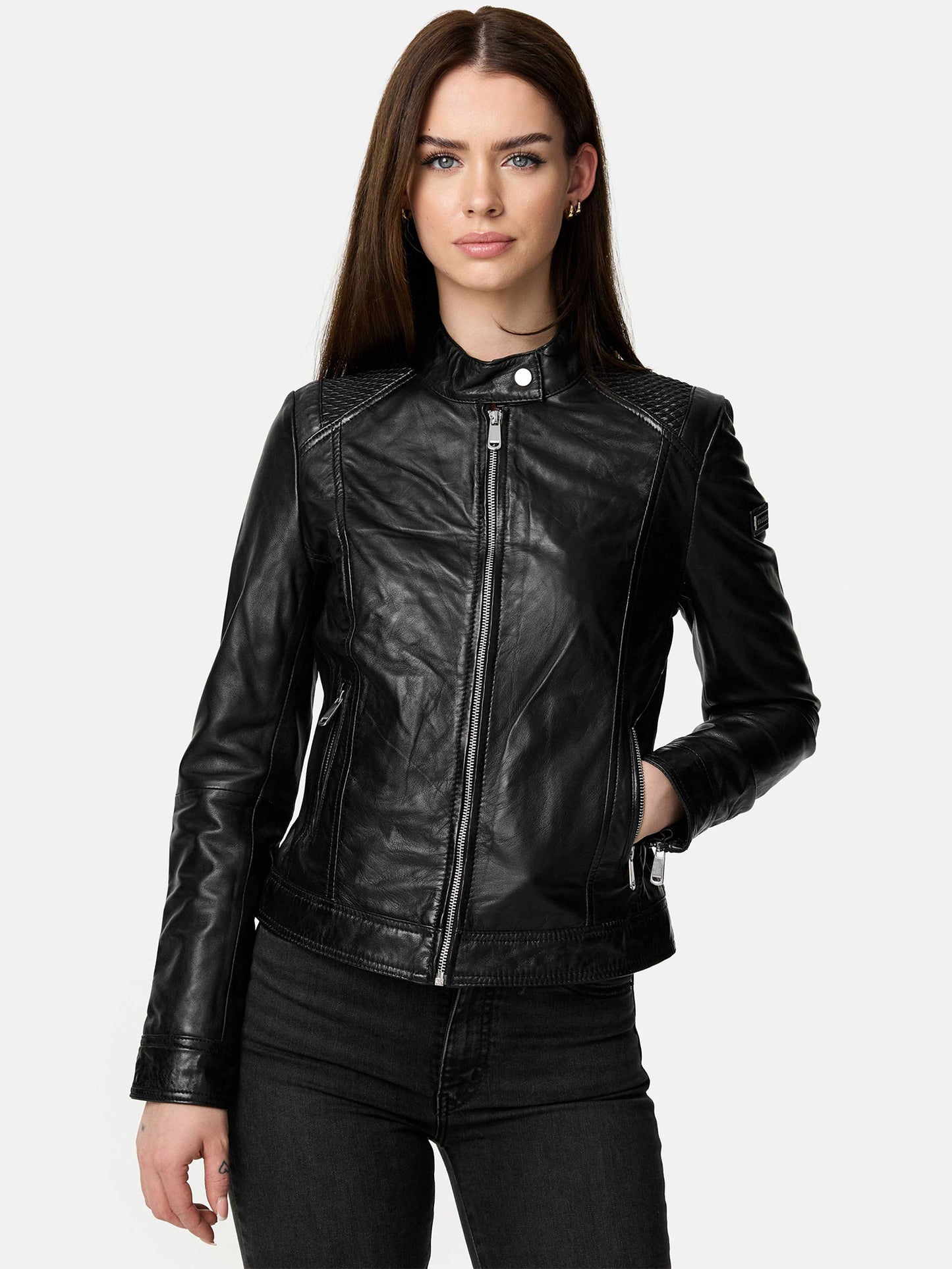 Veste en cuir pour femme Tazzio F520