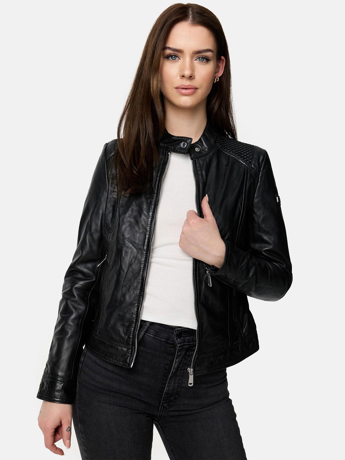 Veste en cuir pour femme Tazzio F520