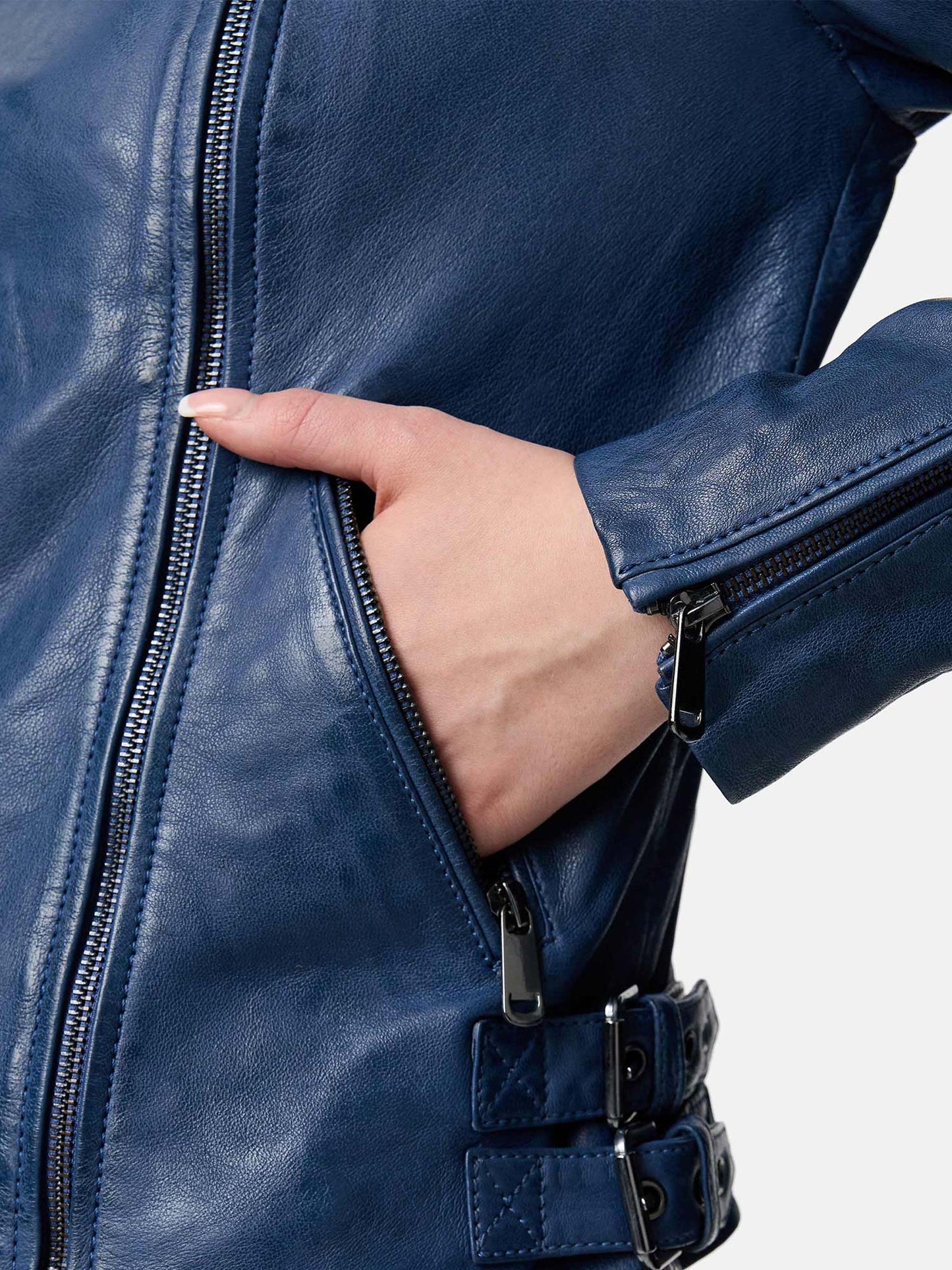 Veste en cuir pour femme Tazzio F523