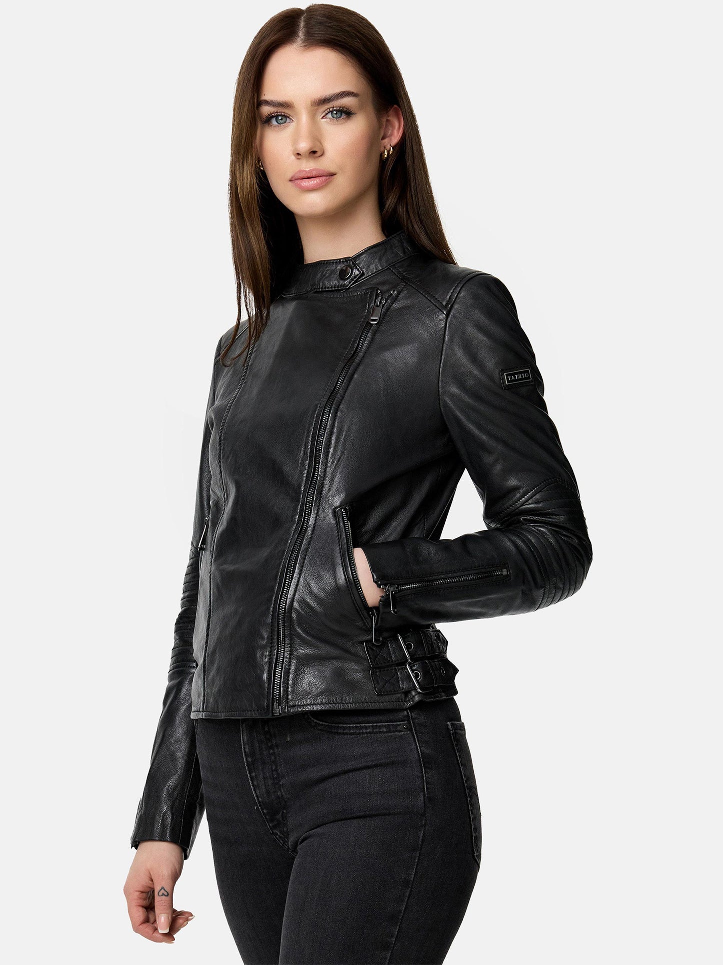 Veste en cuir pour femme Tazzio F523