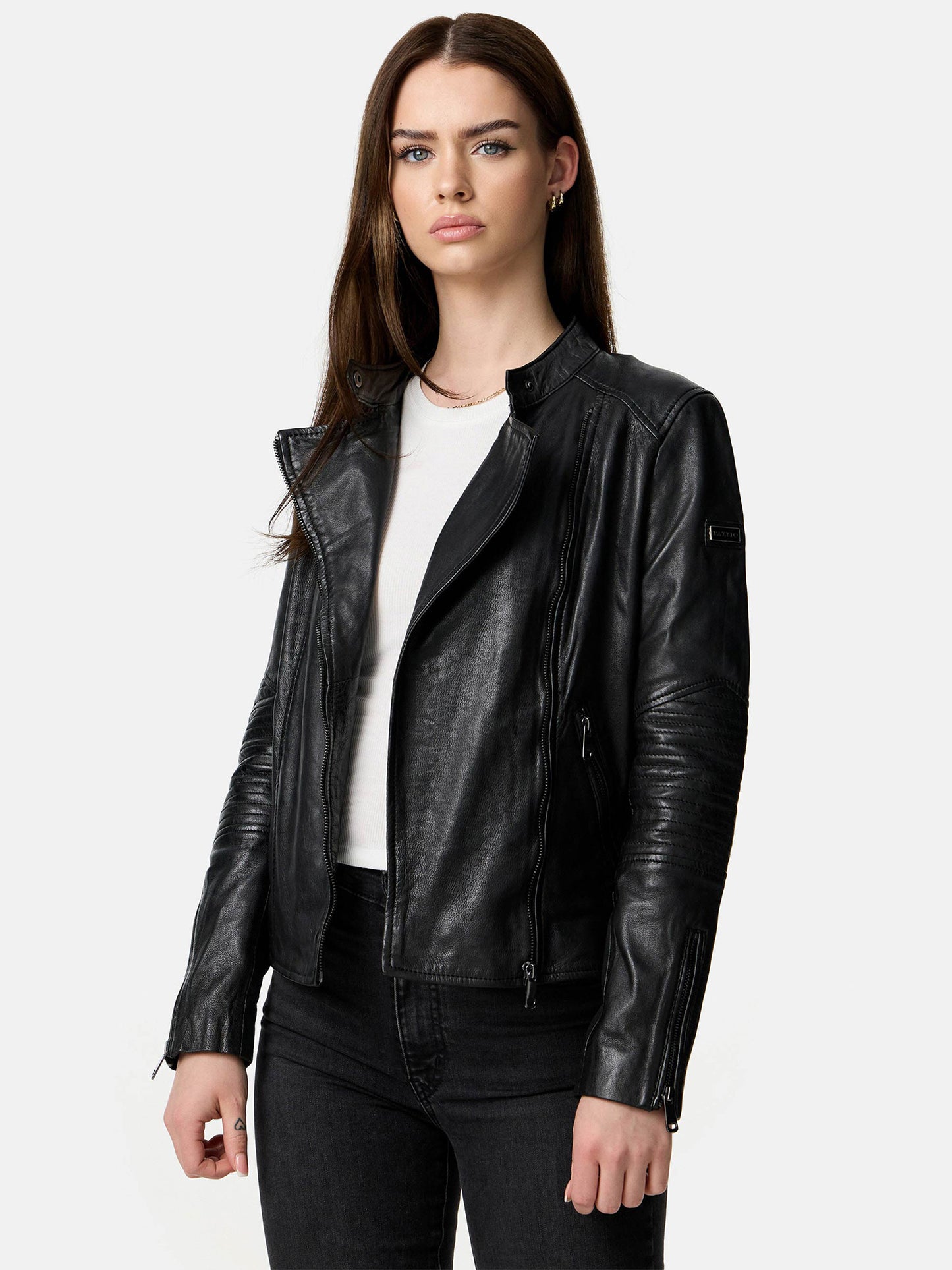 Veste en cuir pour femme Tazzio F523