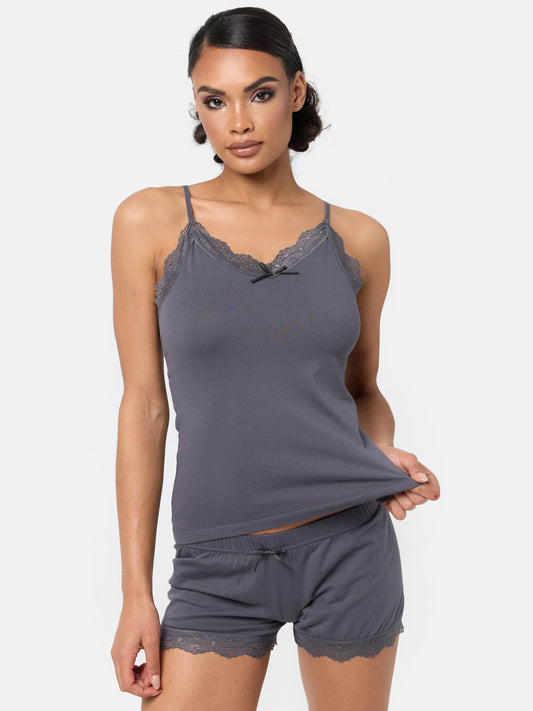 Tazzio Damen Nachtwäsche-Set Unterhemd und Panty F908