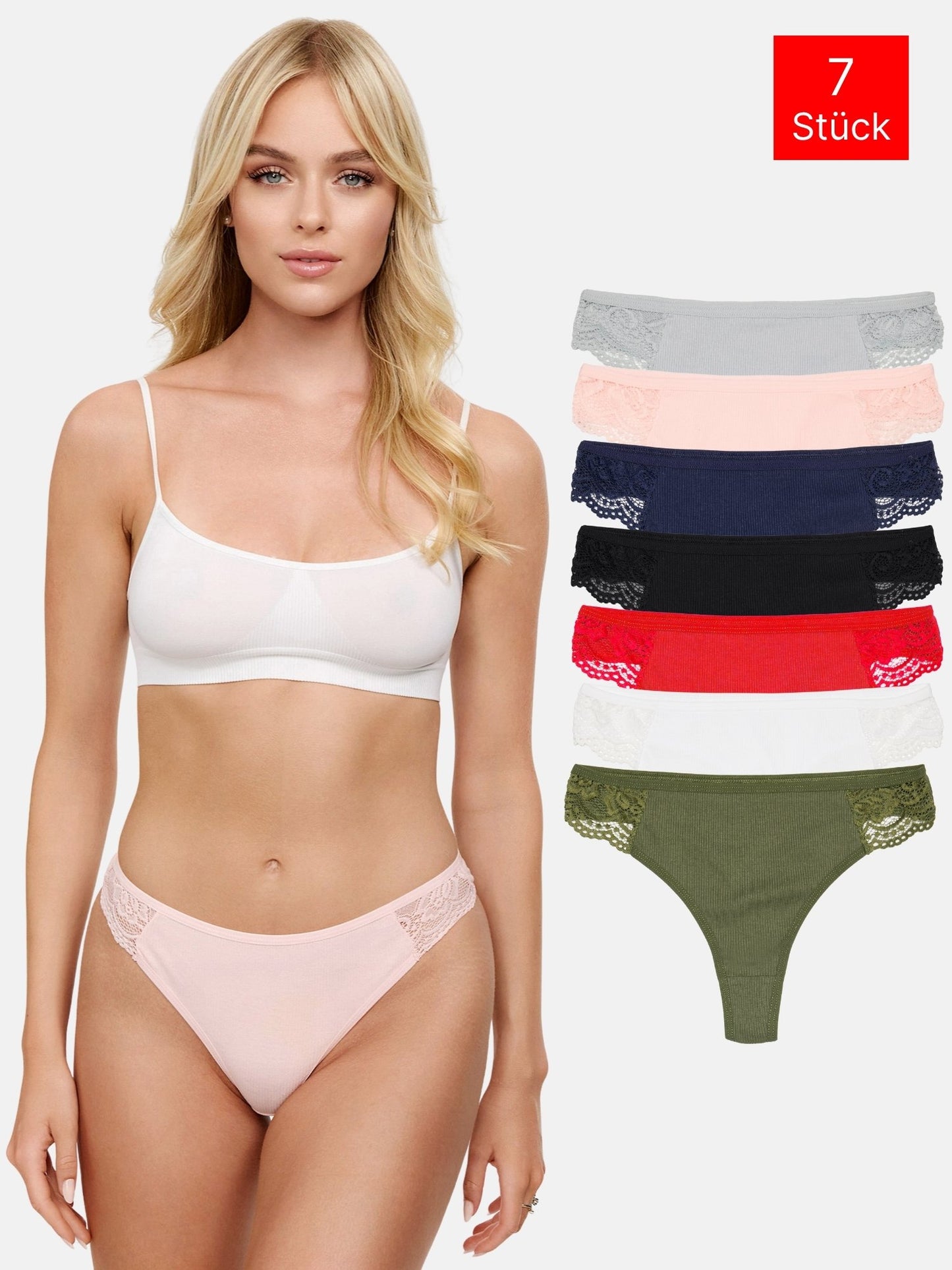 Tazzio Damen String 7er-Pack F913