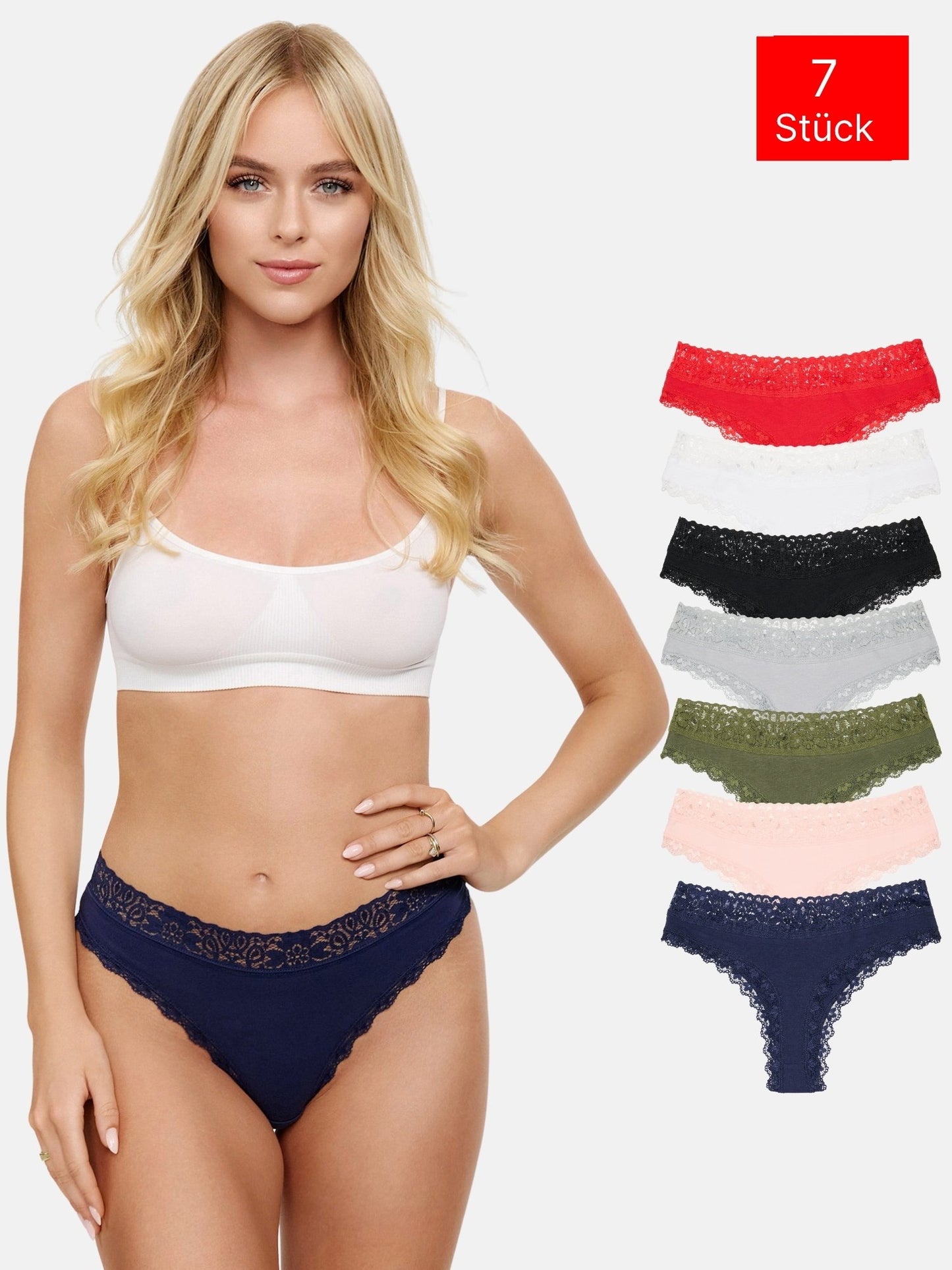 Tazzio Damen String 7er-Pack F916