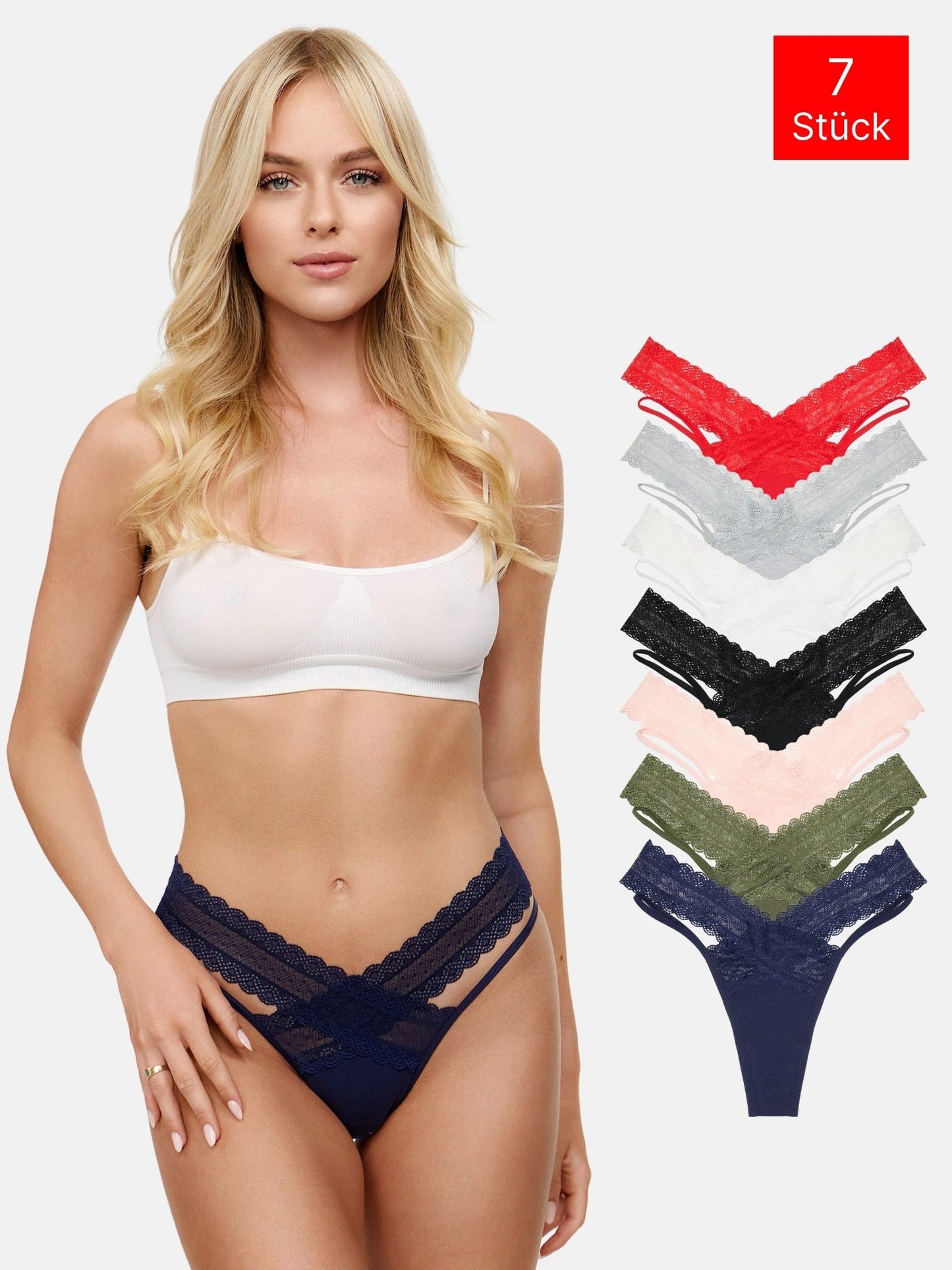 Tazzio Damen String 7er-Pack F919