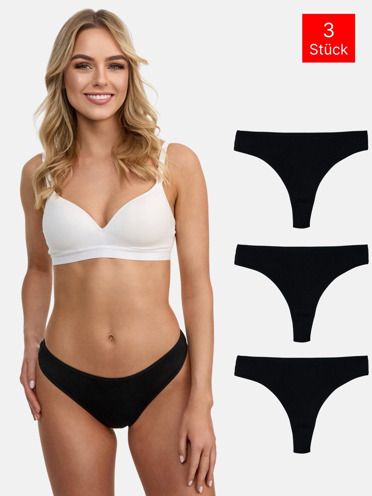 Tazzio Damen String 3er-Pack F933