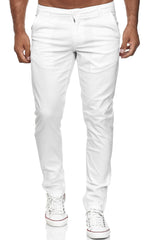 Tazzio Herren Chino Slim Fit 19530 Weiß