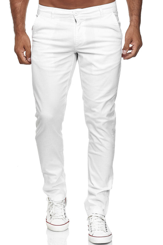 Tazzio Herren Chino Slim Fit 19530 Weiß