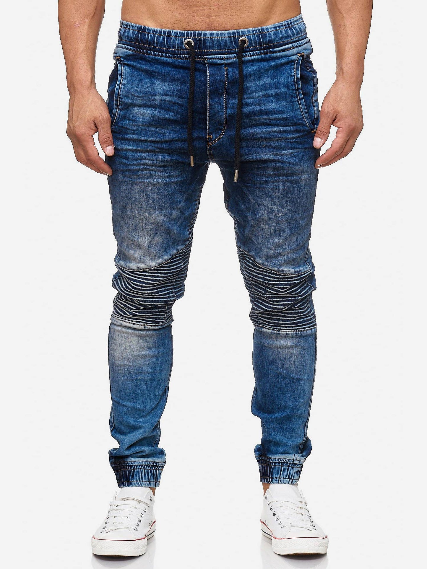 Tazzio Herren Jeans Regular Fit im Biker Jogger-Stil 16505