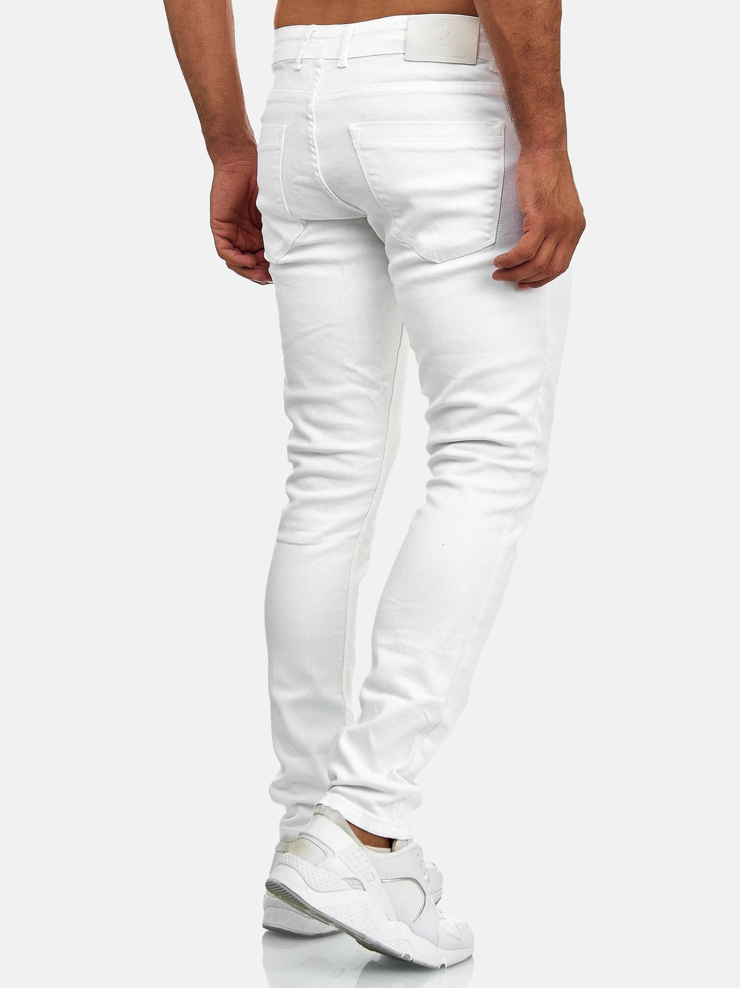 Tazzio Herren Jeans Slim Fit Destroyed Look 16525 Weiß